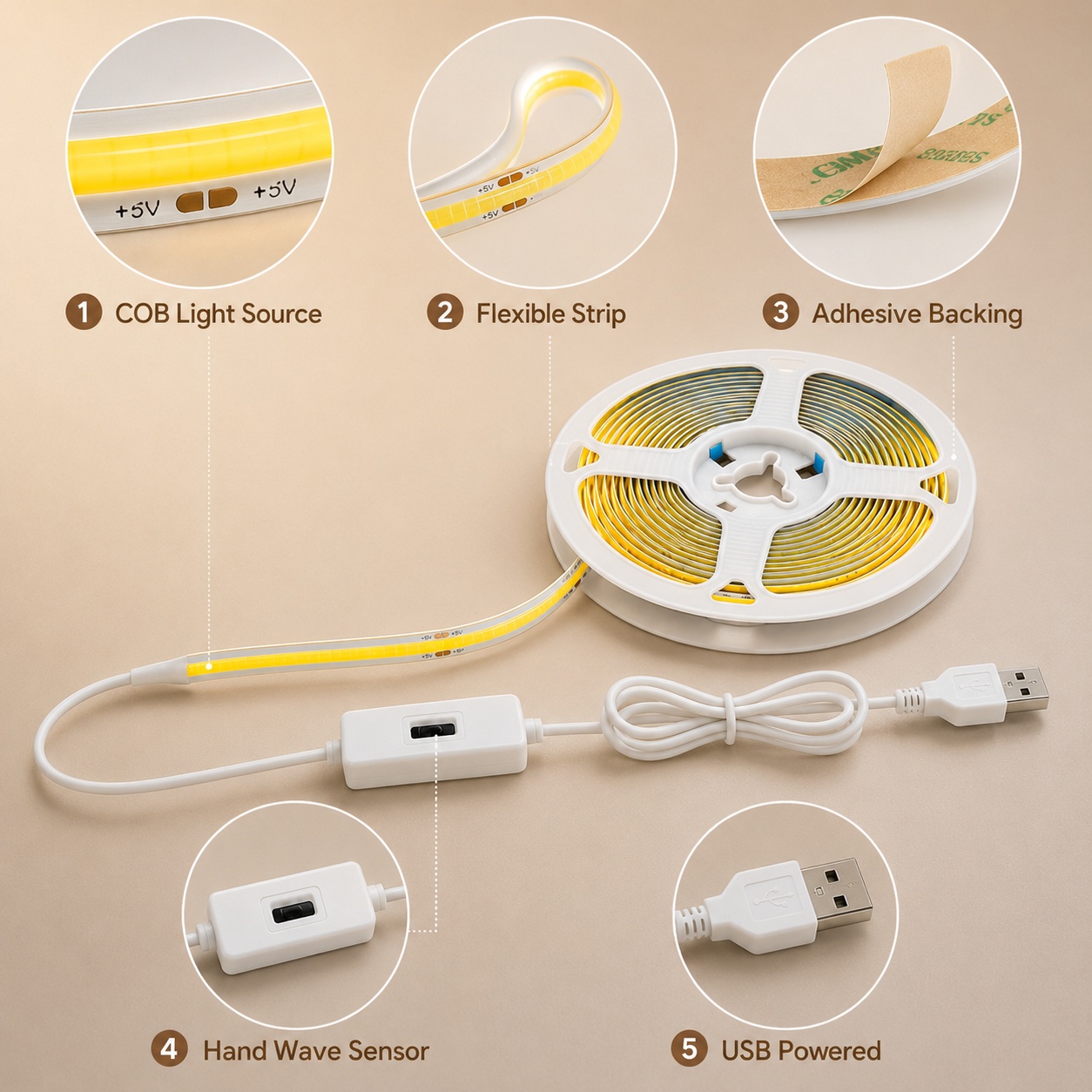 Bande lumineuse LED COB avec c - Commercial Kitchen Cabinet avis et prix