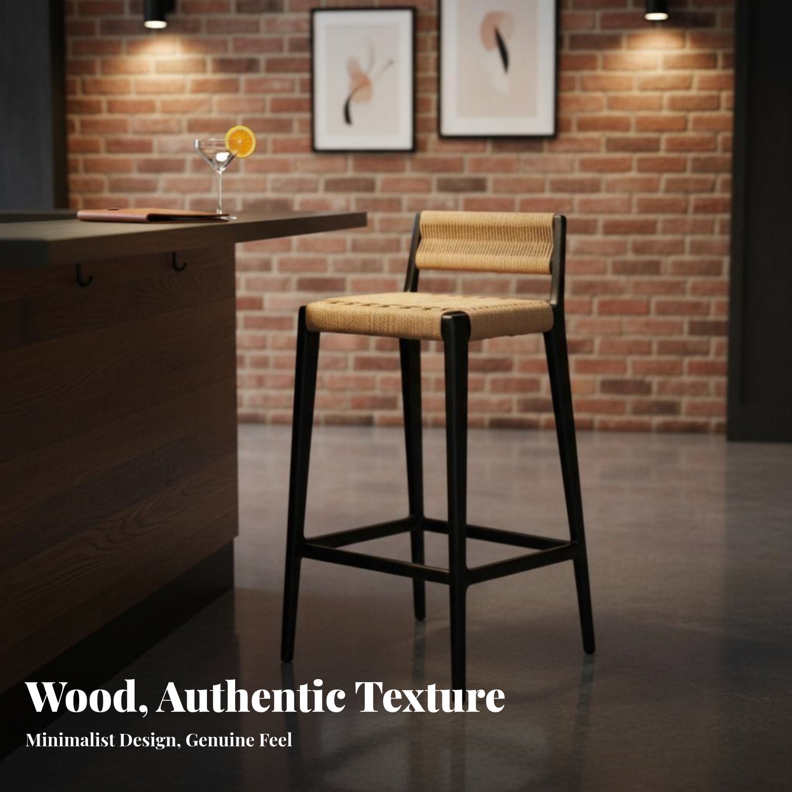 Tabouret haut en corde tressée - Commercial Kitchen And Bar avis et prix