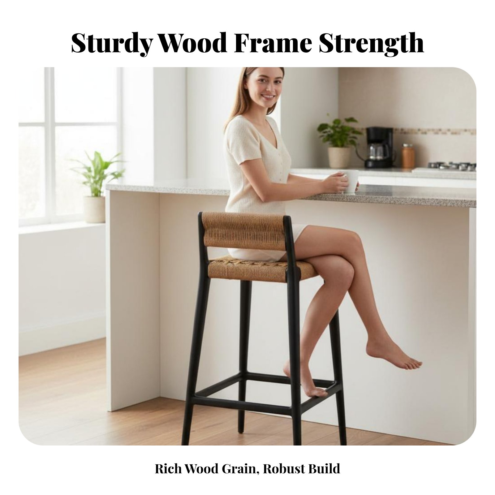 Tabouret haut en corde tressée - Commercial Kitchen And Bar avis et prix